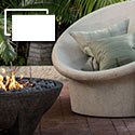 Russell Seitz Photography - Stone Yard Inc. Calla Chairs and Zamora Firebowl Magazine Ad